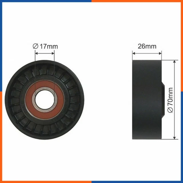 Galet tendeur de courroie d'accessoire pour CHRYSLER | 04792495AB, 0189