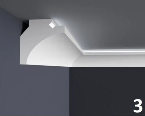 (40 metros) - Listones de techo, listones de estuco LED, LED listones decorativos listones de estuco