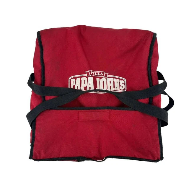 Papa John’s Pizza Insulated Thermal Large Red Delivery Hot Bag SHIPS FREE