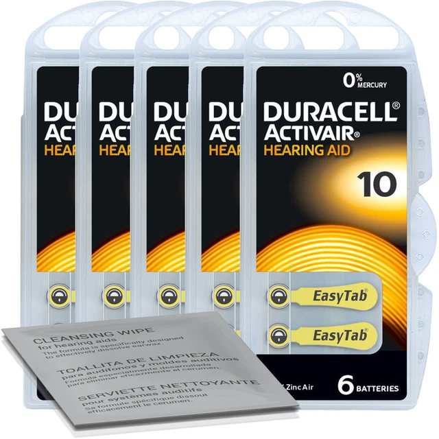 30x panno per la pulizia della batteria per apparecchi acustici Duracell...