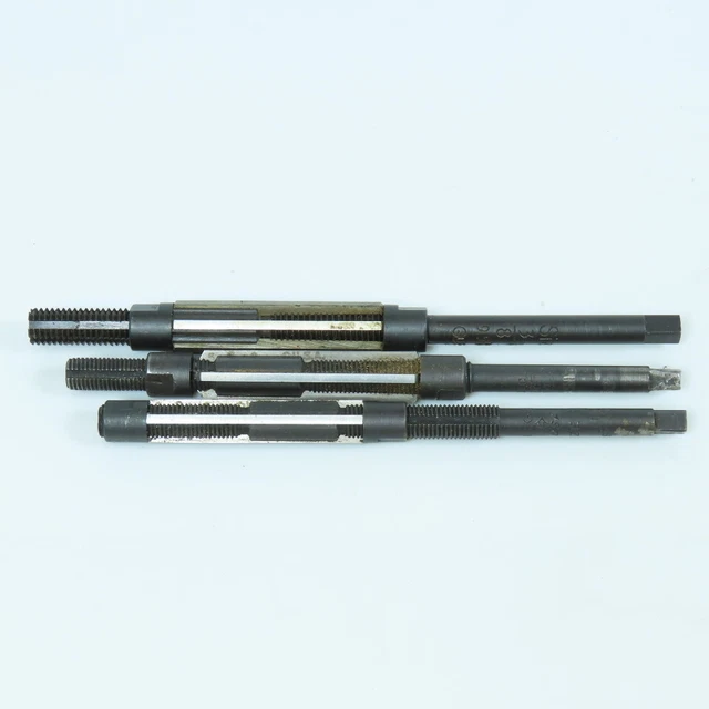 Cleveland 3/8"-13/32", 5/16"-11/32",  11/32"-3/8" Adjustable Hand Reamer Lot/3