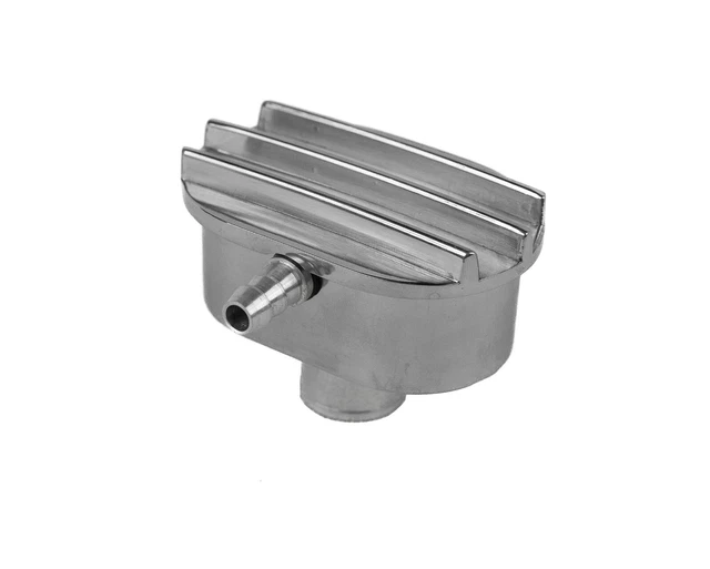 ROCKER COVER BREATHER Polished Finish Finned + PCV Connection Ford Chev ...