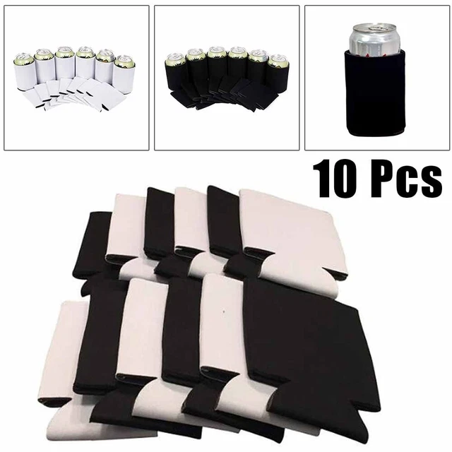 10* Cubierta de manga refrigeradora de lata de cerveza plegable reutilizable bebida