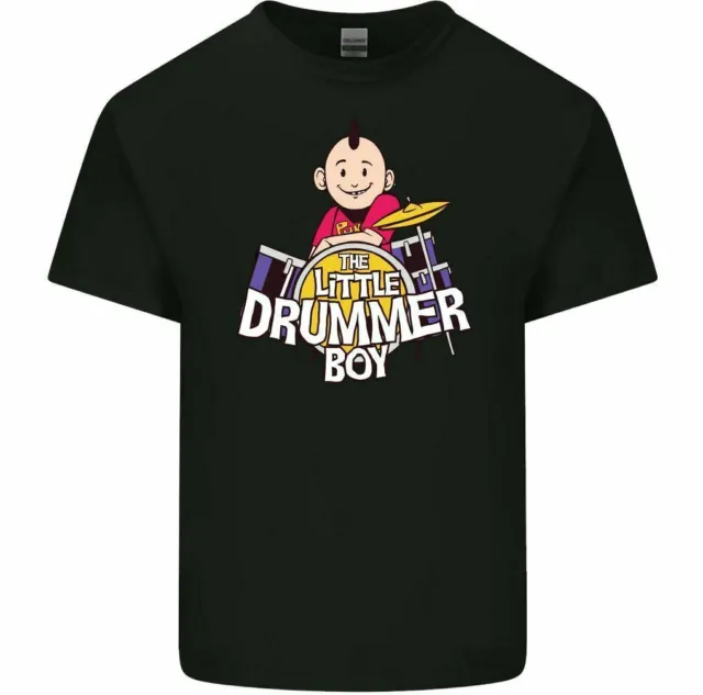 T-shirt divertente da uomo The Little Drummer Boy batteria rock band 2