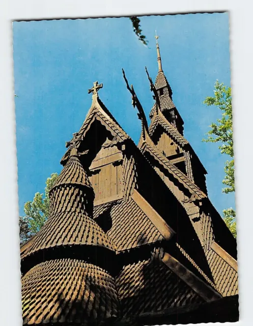 Postcard Fantoft Stavkirke Paradis Bergen Norway