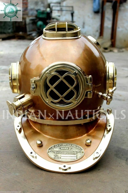 Porte-clés Casque De Plongée Vintage - Laiton Massif - Modèle FLIS - Neuf - Inde