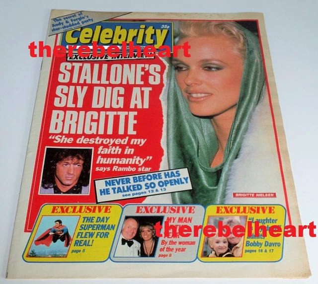SYLVESTER STALLONE 1988 Magazine BRIGITTE NIELSEN Christopher Reeve