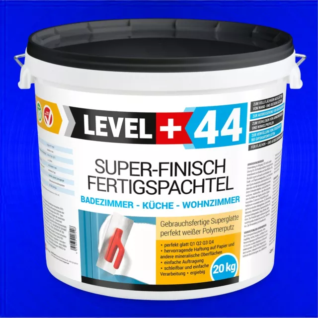 Fertigspachtel Super Finish 20kg  Spachtel Masse, Gips Glätt Flächen Füll RM44