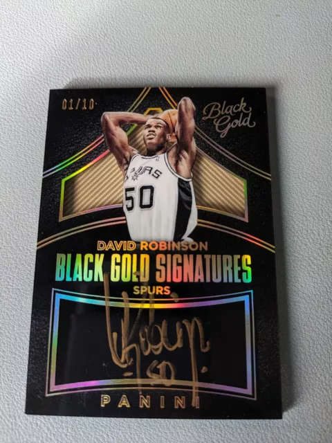 2015/16 Panini Black Gold Firme Olo #1/10 David Robinson #BG-DRS Auto