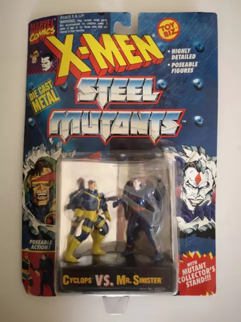 Toy Biz Marvel X-MEN STEEL MUTANTS Die-cast figures CYCLOPS VS MR SINISTER 1994