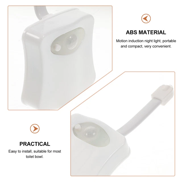 LED TOILET LAMP 8 Colors Human Body Induction Night Light Waterproof