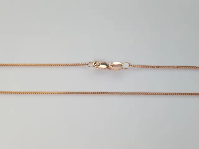 NEW Genuine Solid 9ct 9k Rose Pink Gold Diamond Cut Curb Ladies Necklace Chain 3