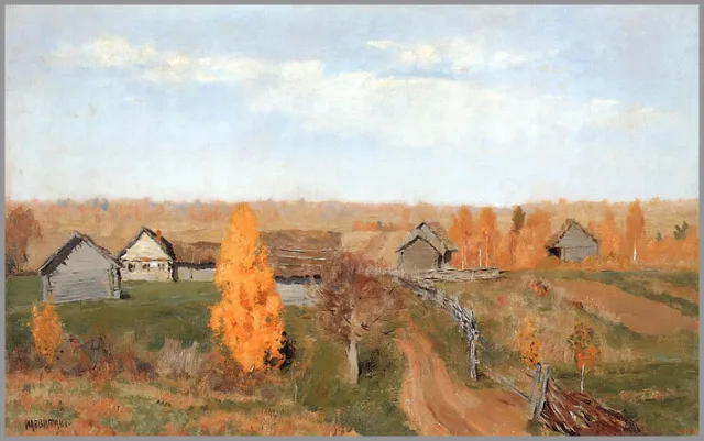 Golden autumn. Slobodka by Levitan Isaac Giclee Canvas Print