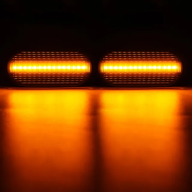 2*Flowing LED Side Marker Signal Light For VW T5 Golf Jetta Bora MK4 Passat B5 3