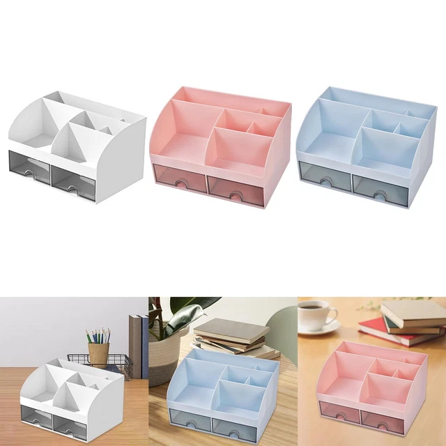 Desk Organizer with Drawers, Desktop Storage Box, Office Supplies, Multifunction