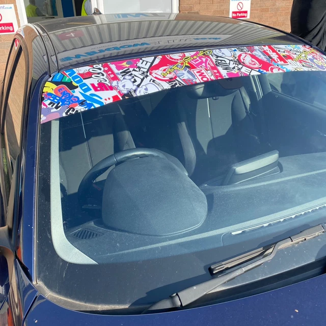 STICKERBOMB Striscia solare auto vinile - rotolo 20 cm x 140 cm