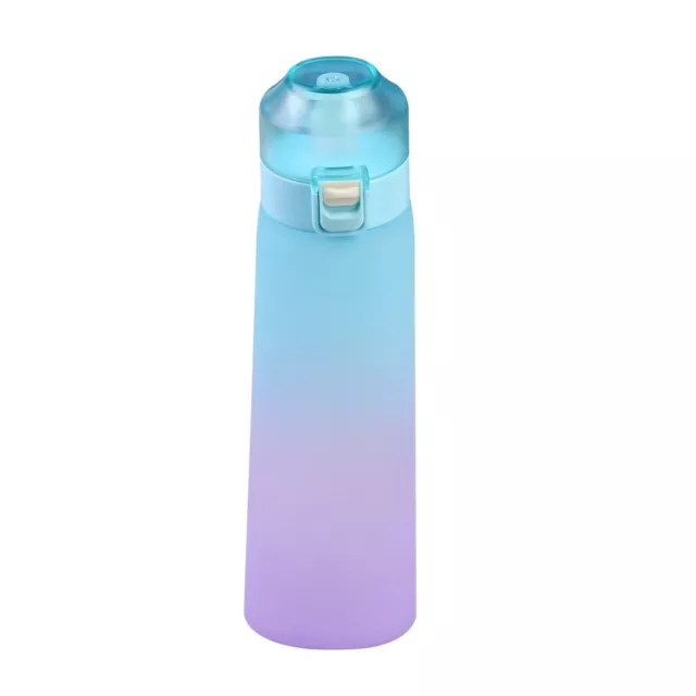 650ML Water Bottle with 1 Fruit Fragrance Bottle Flavoured Taste Pods - Blue Lid