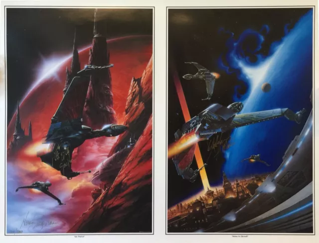 Star Trek The Next Generation - Birds of Prey 30" x 21.5" Litho by Tsuneo Sanda Star Trek The Next Generation - Birds of Prey 30" x 21.5" Litho by Tsuneo Sanda