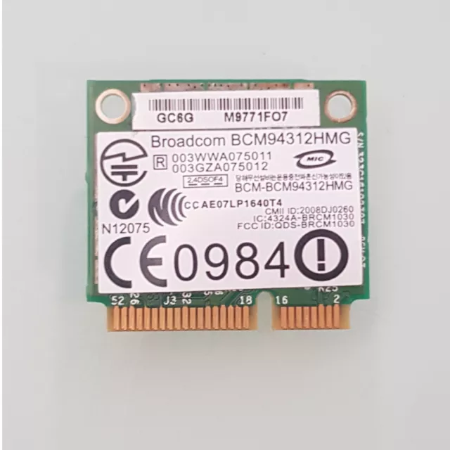 Carte Wifi BCM94312HMG Wireless WIFI Wlan Card dell inspiron 1545