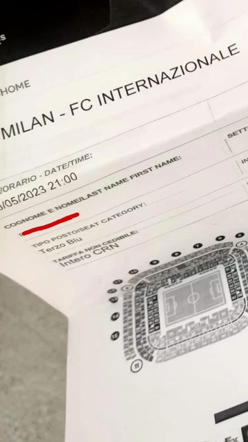 Biglietto MILAN vs INTER, SEMIFINALE DI CHAMPIONS LEAGUE, Mer 10 Maggio h. 21:00