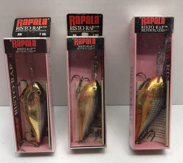 LOT OF 6 Rapala Risto Rap RR-7 SD Shad Alose New Deep Runner