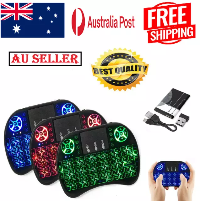 Mini Wireless Keyboard Remote Touchpad 2.4GHz Smart-TV Android TV Box PC Backlit
