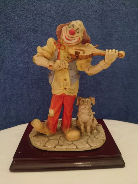 Clown Figurine F.E.J. Collector's Edition Violin Player Dog Viddle Playing Clown