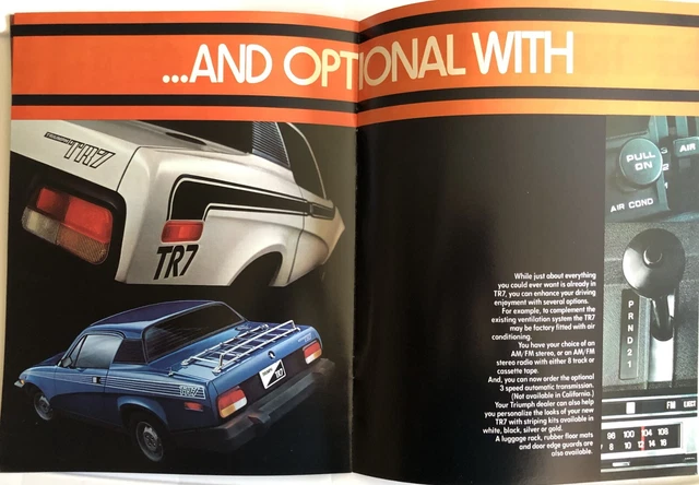 Vintage 1977  Triumph Tr7 Advertising Dealer Brochure - Absolutely Beautiful 5