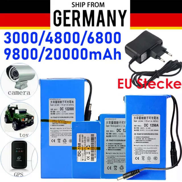 12V MAX 24W 3000mAh ~ 20000mAh Tragbare Wiederaufladbare Lithium-Batterien Akku