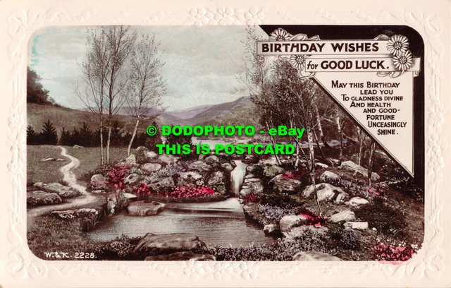 R548779 Birthday Wishes for Good Luck. Wildt and Kray. RP