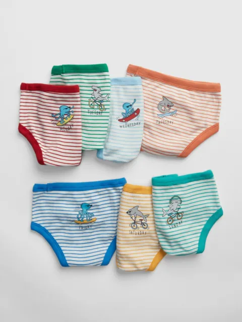 Baby Gap Sea Days-Of-The-Week Briefs Underwear (7-Pack) 2T 3T $30 NWT