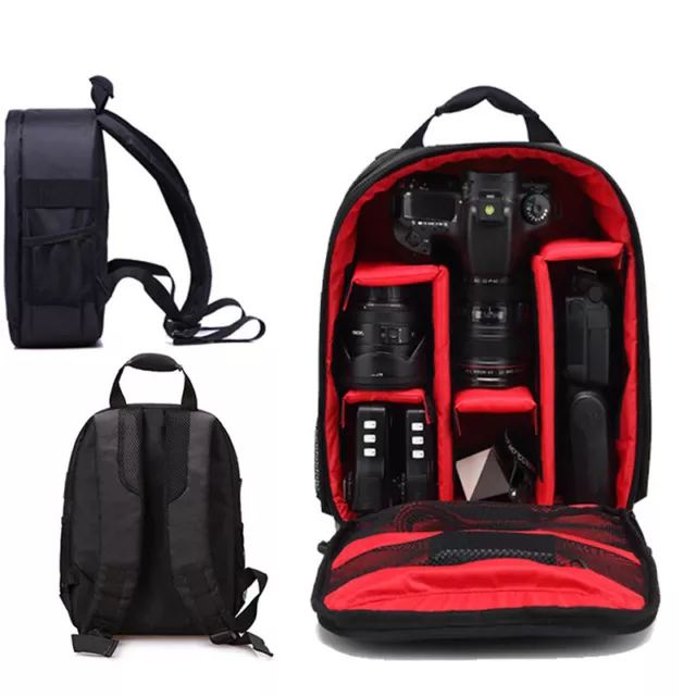 Waterproof DSLR SLR Camera Case Bags Backpack Rucksack For Canon Nikon Sony ~m'