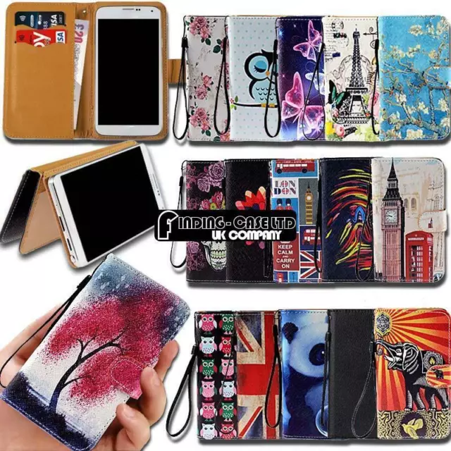 Leather Wallet Card Stand Flip Case Cover For Various Huawei SmartPhones