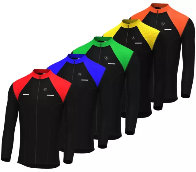 Mens Cycling Jersey Full sleeve Winter Thermal Cold Wear Fleece Top Bike racing