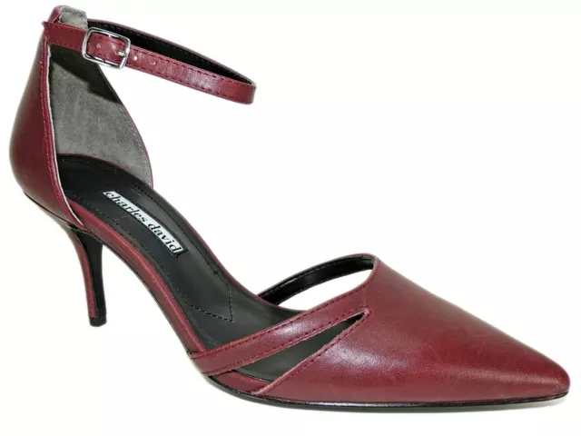 Charles David Women's Astrid Pumps Burgundy Red Leather Size 7.5 M