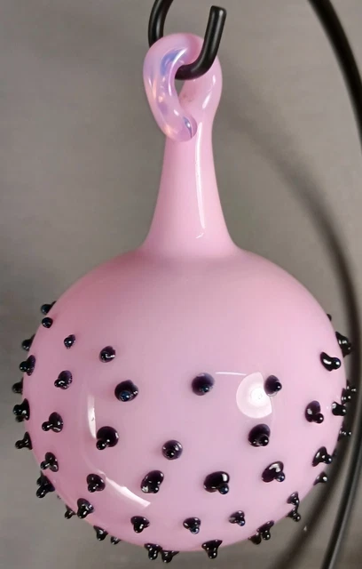 Hand Blown Glass Ornament Ball . Self Representing Artist (SRA)