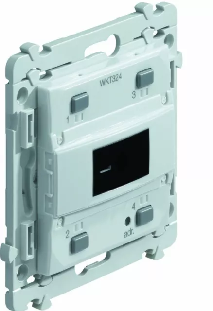 HAGER WKT324 - Poussoir KNX filaire Kallysta 4 entrées + 12 entrées infra-Rouge