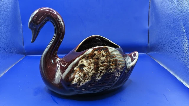 A TREACLE GLAZE swan vase by Kernewek Pottery £19.00 - PicClick UK