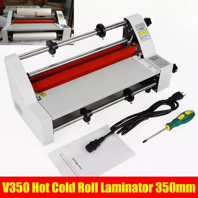 Laminating Machine Hot Cold Roll Laminator Digital Display Single & Dual V350