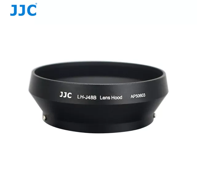 JJC Metal Lens Hood for Olympus M.Zuiko Digital 17mm f/1.8 Lens as LH-48B Black