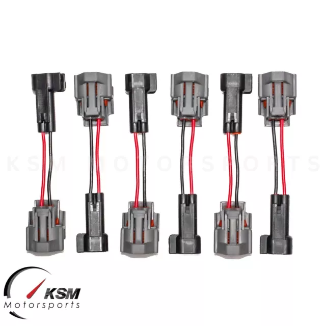 6X EV6/EV14 A Denso Conversión Suéter Arnés Adaptador Conector Fuel Inyectores