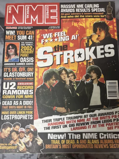 NME 2 March 2002 The Strokes Oasis Doves Slipknot Lostprophets