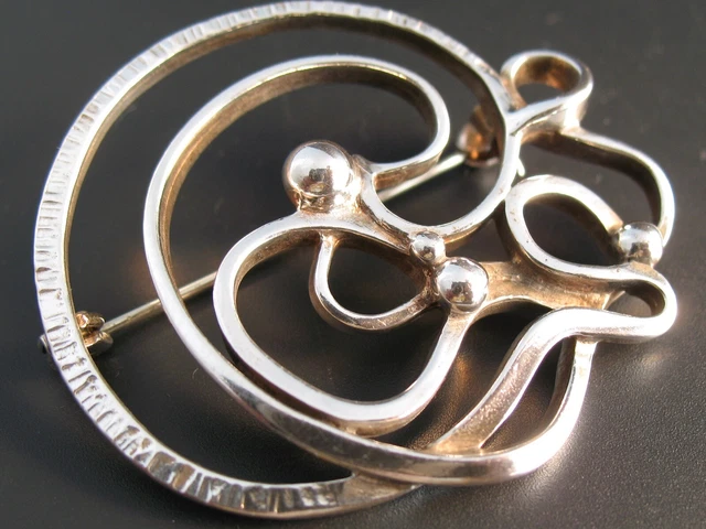 Brosche Silber 925 Karasjok Norwegen Vintage Design