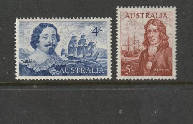 Stamps Aust  Predecimal  1963  4/- &  5/-  Navigators  Muh