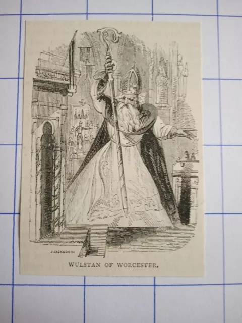 Wulstan of Worcester  England illustration 1891