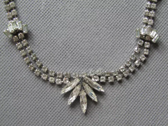 Vintage 1930's Art Deco style ladies Diamante necklace with extender