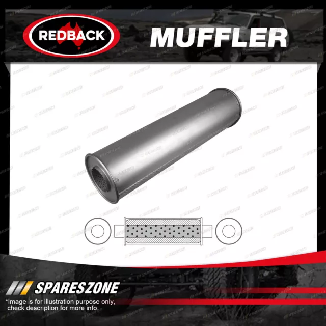 1 pc Redback Truck Muffler 8" Round 36" Long 4" ID S/Thru Glass Packed