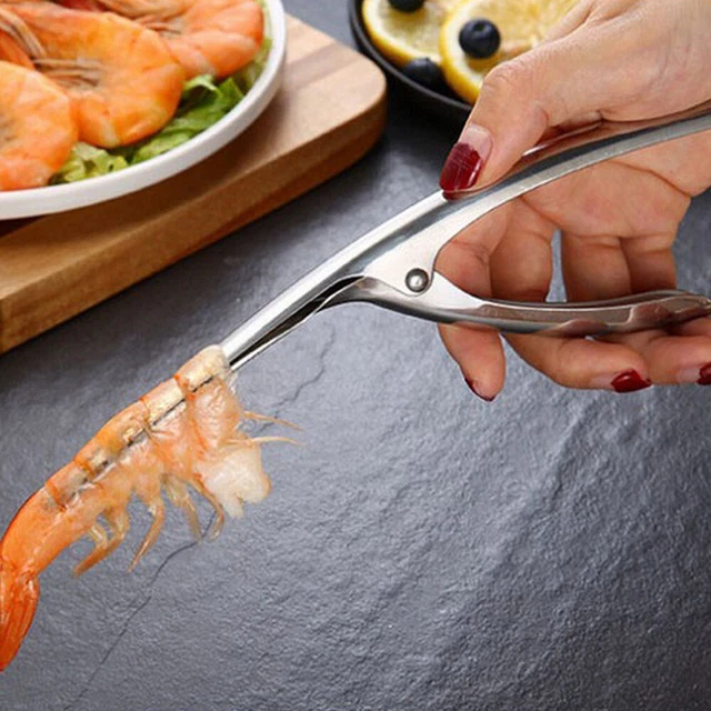 Stainless Steel Prawn Peeler Shrimp Shell Remover Dining Peeling Tools Table