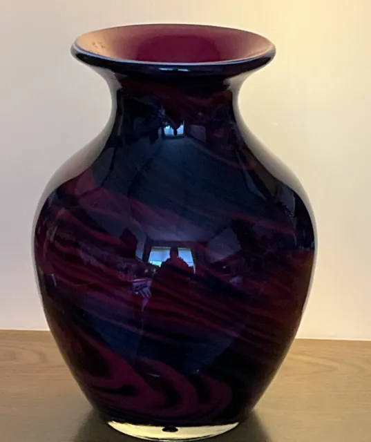 Vintage cased studio glass vase.