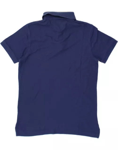 TOMMY HILFIGER Mens Slim Fit Polo Shirt Medium Navy Blue Cotton AU03 2